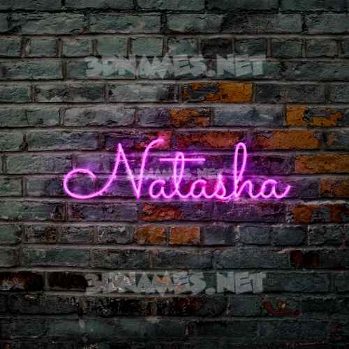 Preview of Pink Neon 3D name for &ldquo;natasha&rdquo;