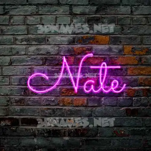 nate in Pink Neon style - 3D name wallpaper nate in Pink Neon style - 3D name wallpaper