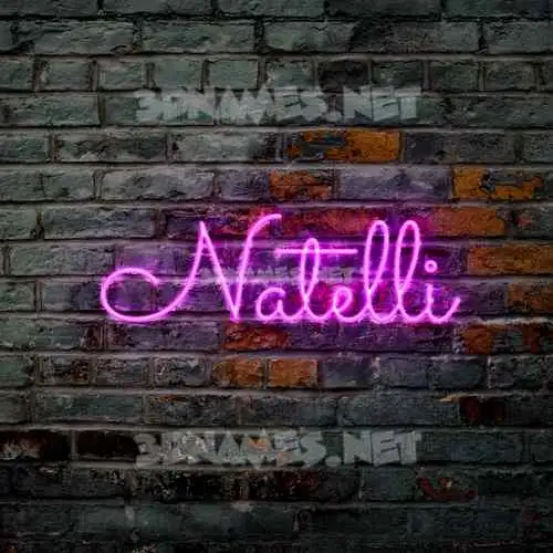 natelli in Pink Neon style - 3D name wallpaper