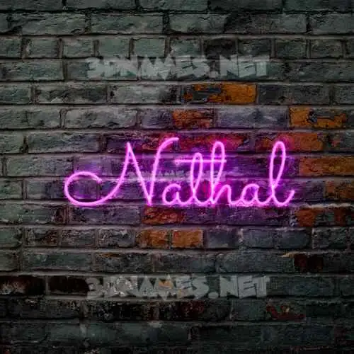 nathal in Pink Neon style - 3D name wallpaper nathal in Pink Neon style - 3D name wallpaper