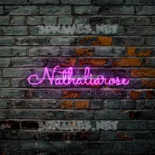 nathaliarose in Pink Neon style - 3D name wallpaper