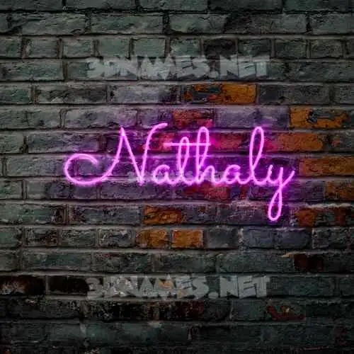 nathaly in Pink Neon style - 3D name wallpaper nathaly in Pink Neon style - 3D name wallpaper