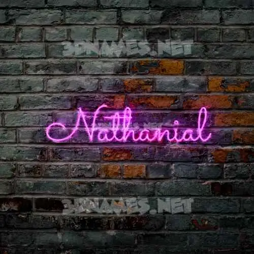 nathanial in Pink Neon style - 3D name wallpaper nathanial in Pink Neon style - 3D name wallpaper