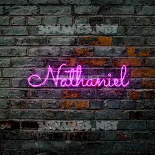 nathaniel in Pink Neon style - 3D name wallpaper nathaniel in Pink Neon style - 3D name wallpaper