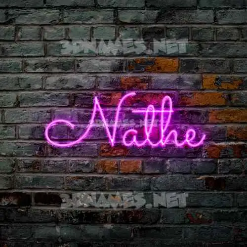 nathe in Pink Neon style - 3D name wallpaper nathe in Pink Neon style - 3D name wallpaper