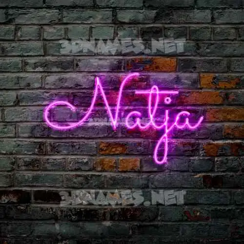 natja in Pink Neon style - 3D name wallpaper natja in Pink Neon style - 3D name wallpaper