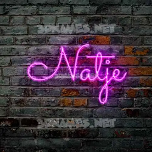 natje in Pink Neon style - 3D name wallpaper natje in Pink Neon style - 3D name wallpaper
