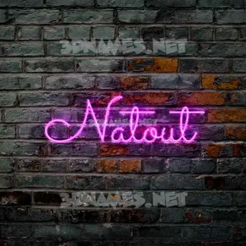 natout in Pink Neon style - 3D name wallpaper natout in Pink Neon style - 3D name wallpaper