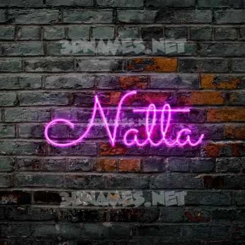natta in Pink Neon style - 3D name wallpaper