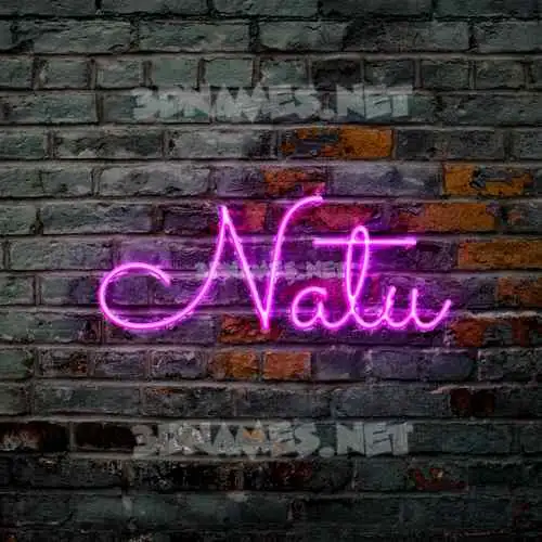 natu in Pink Neon style - 3D name wallpaper natu in Pink Neon style - 3D name wallpaper