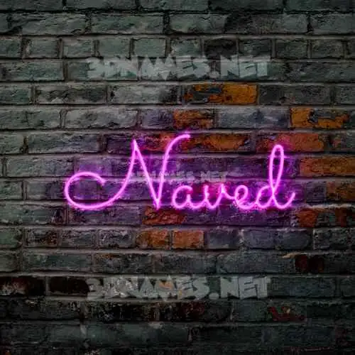 naved in Pink Neon style - 3D name wallpaper