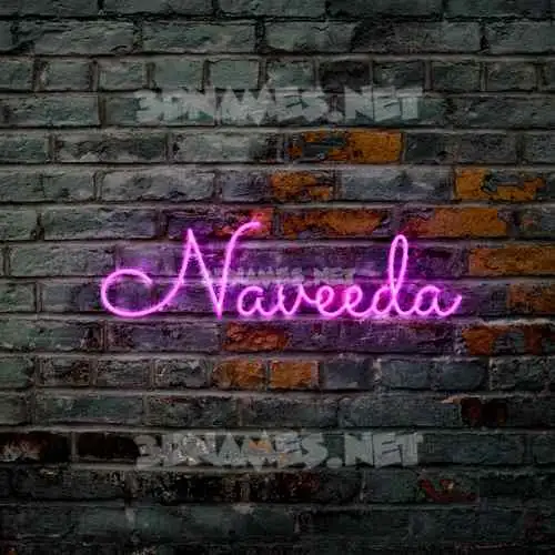 naveeda in Pink Neon style - 3D name wallpaper