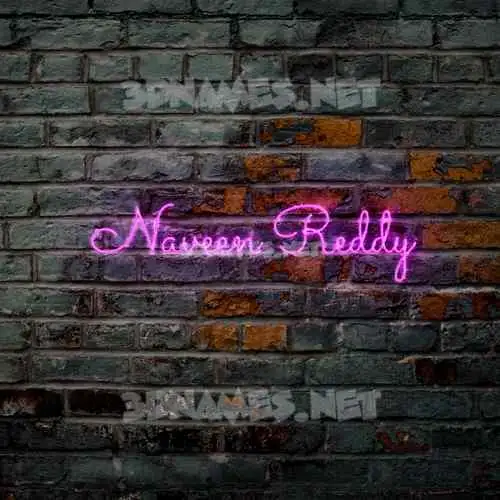 naveen reddy in Pink Neon style - 3D name wallpaper naveen reddy in Pink Neon style - 3D name wallpaper