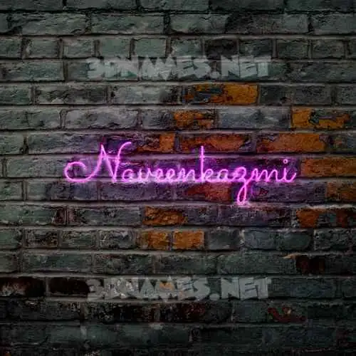 naveenkazmi in Pink Neon style - 3D name wallpaper naveenkazmi in Pink Neon style - 3D name wallpaper