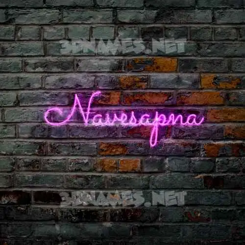navesapna in Pink Neon style - 3D name wallpaper