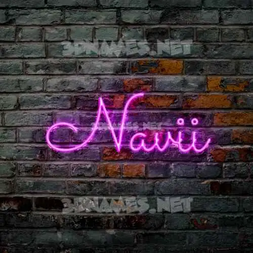navii in Pink Neon style - 3D name wallpaper