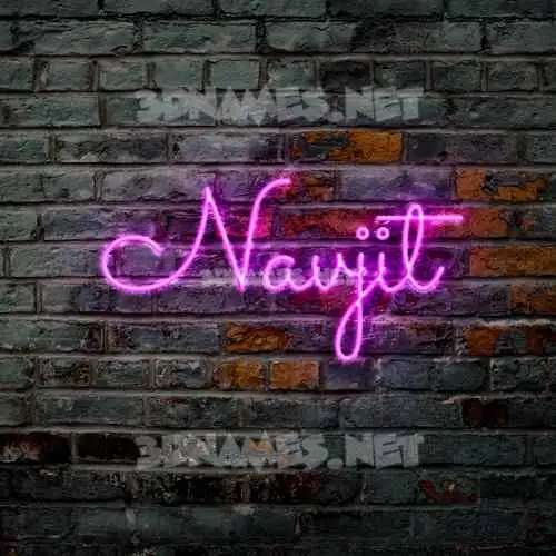 navjit in Pink Neon style - 3D name wallpaper