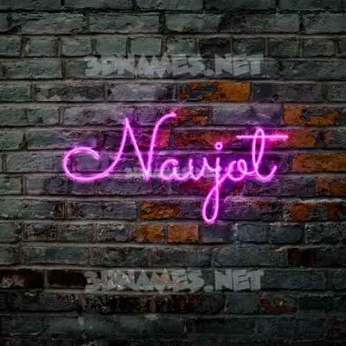 navjot in Pink Neon style - 3D name wallpaper