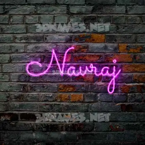 navraj in Pink Neon style - 3D name wallpaper