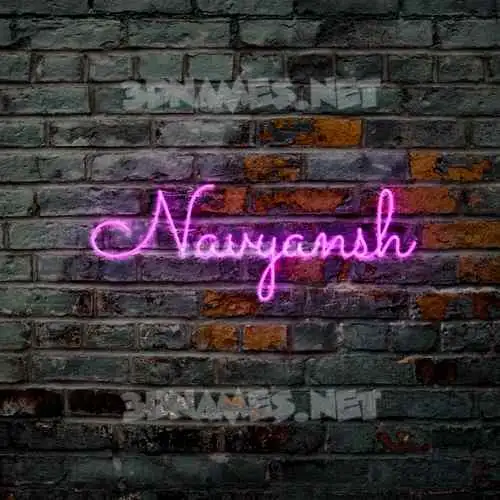 navyansh in Pink Neon style - 3D name wallpaper