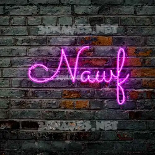 nawf in Pink Neon style - 3D name wallpaper