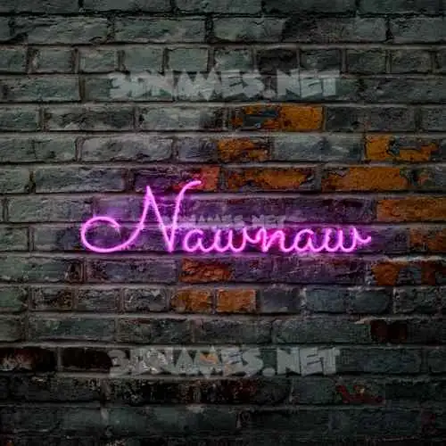 nawnaw in Pink Neon style - 3D name wallpaper
