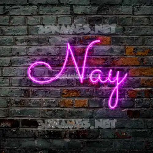 nay in Pink Neon style - 3D name wallpaper
