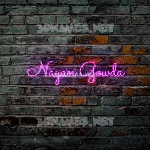 nayan gowda in Pink Neon style - 3D name wallpaper nayan gowda in Pink Neon style - 3D name wallpaper