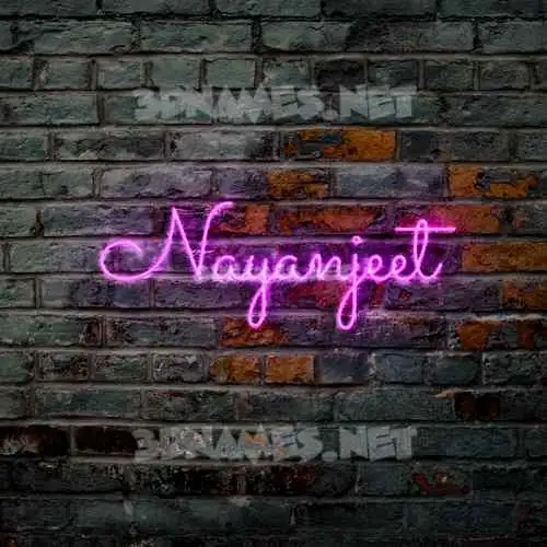 nayanjeet in Pink Neon style - 3D name wallpaper
