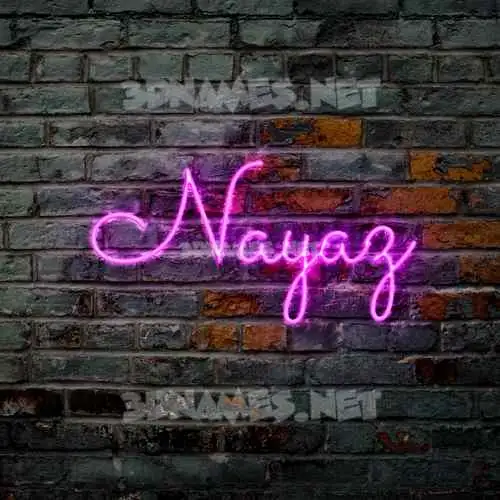 nayaz in Pink Neon style - 3D name wallpaper