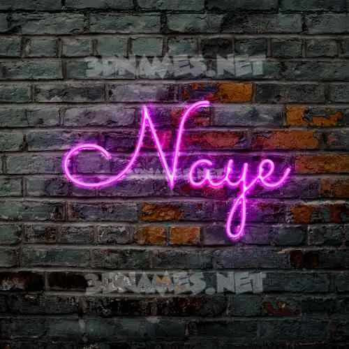 naye in Pink Neon style - 3D name wallpaper