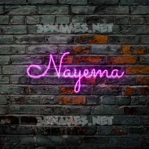 nayema in Pink Neon style - 3D name wallpaper