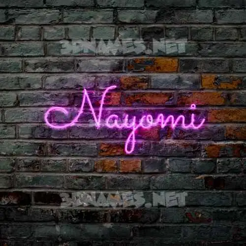 nayomi in Pink Neon style - 3D name wallpaper