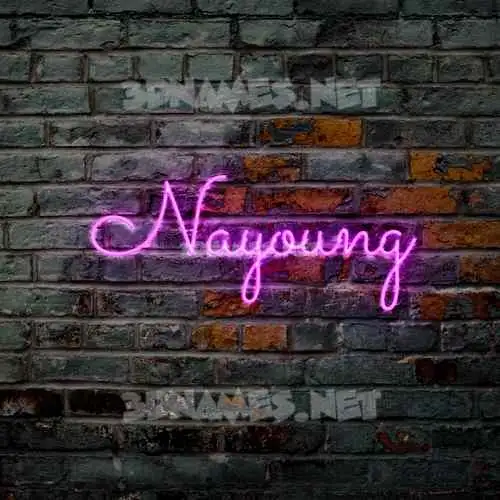 nayoung in Pink Neon style - 3D name wallpaper nayoung in Pink Neon style - 3D name wallpaper