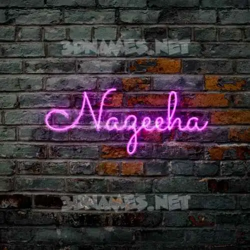 nazeeha in Pink Neon style - 3D name wallpaper nazeeha in Pink Neon style - 3D name wallpaper