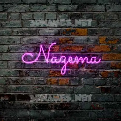 nazema in Pink Neon style - 3D name wallpaper
