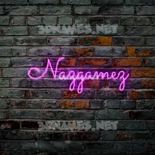 nazgamez in Pink Neon style - 3D name wallpaper nazgamez in Pink Neon style - 3D name wallpaper