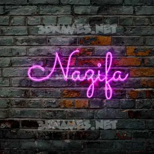 nazifa in Pink Neon style - 3D name wallpaper