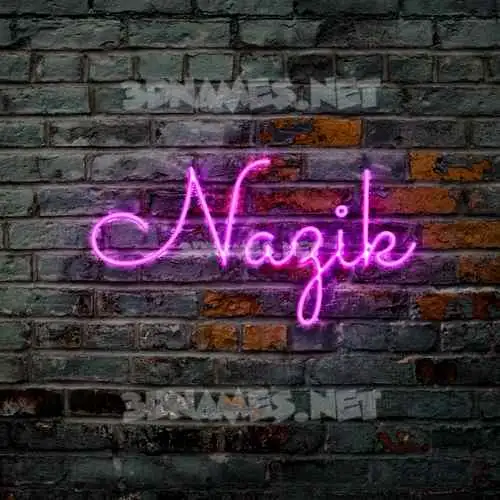 nazik in Pink Neon style - 3D name wallpaper nazik in Pink Neon style - 3D name wallpaper