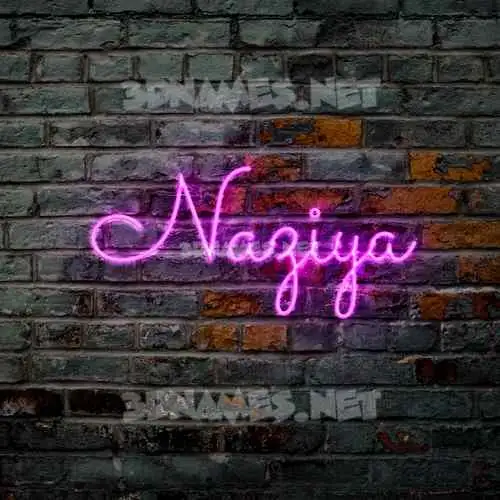 naziya in Pink Neon style - 3D name wallpaper