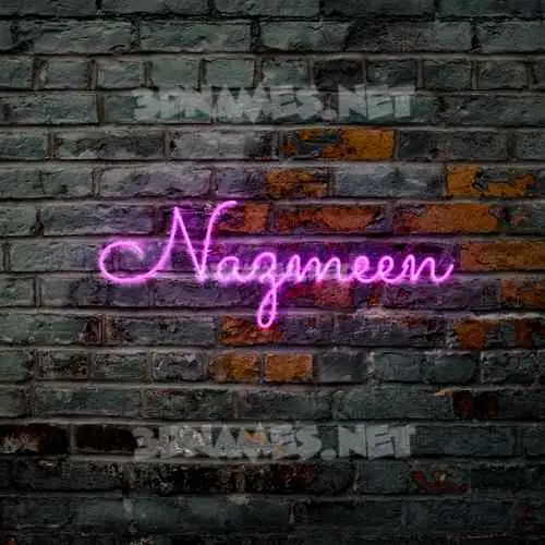 nazmeen in Pink Neon style - 3D name wallpaper