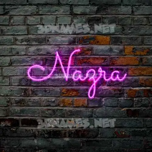 nazra in Pink Neon style - 3D name wallpaper nazra in Pink Neon style - 3D name wallpaper