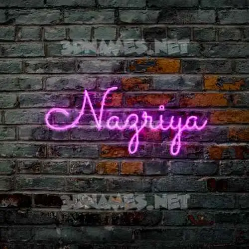 nazriya in Pink Neon style - 3D name wallpaper