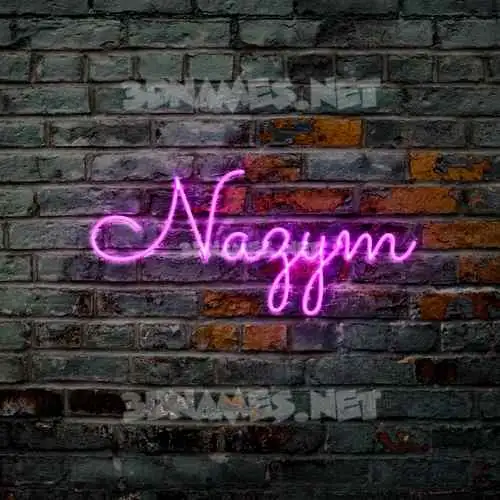 nazym in Pink Neon style - 3D name wallpaper