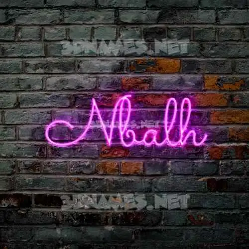 nbalh in Pink Neon style - 3D name wallpaper nbalh in Pink Neon style - 3D name wallpaper