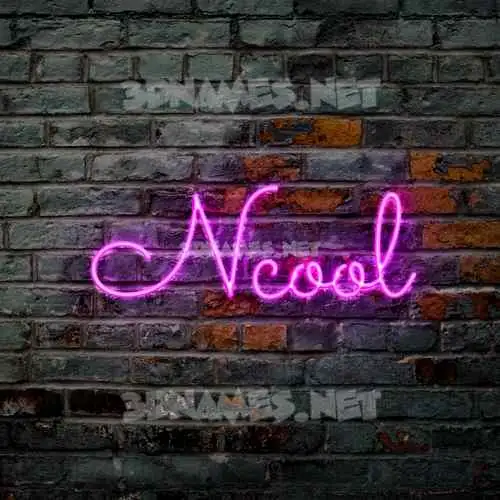 ncool in Pink Neon style - 3D name wallpaper ncool in Pink Neon style - 3D name wallpaper