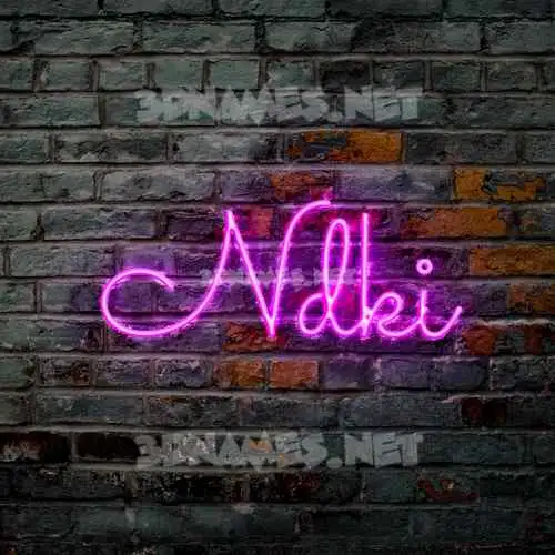 ndki in Pink Neon style - 3D name wallpaper ndki in Pink Neon style - 3D name wallpaper