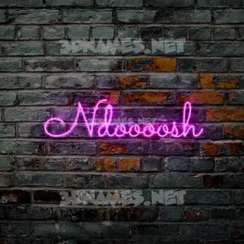 ndoooosh in Pink Neon style - 3D name wallpaper ndoooosh in Pink Neon style - 3D name wallpaper