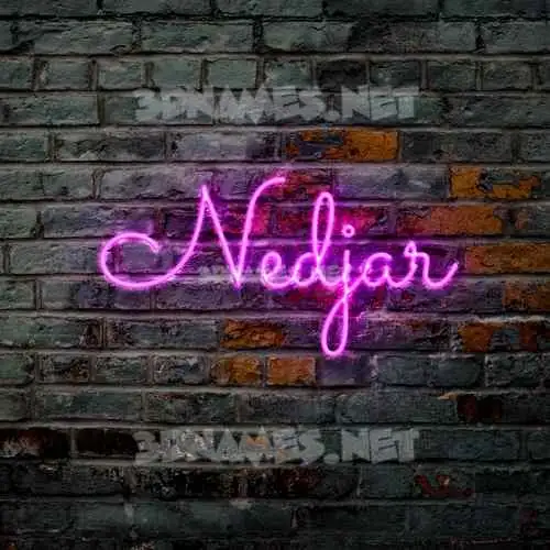 nedjar in Pink Neon style - 3D name wallpaper nedjar in Pink Neon style - 3D name wallpaper