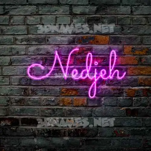 nedjeh in Pink Neon style - 3D name wallpaper nedjeh in Pink Neon style - 3D name wallpaper